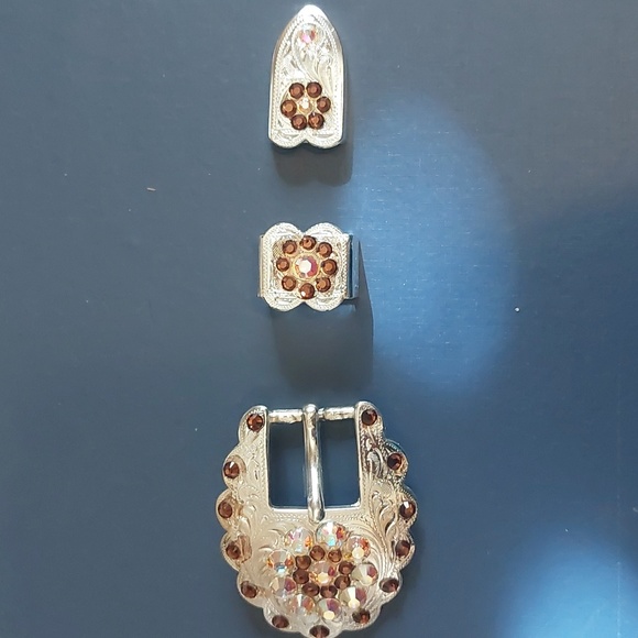 3 PC belt buckle, loop & tip - NWOT - Picture 5 of 13